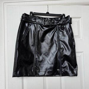 Karl Lagerfield Patent Faux leather skirt